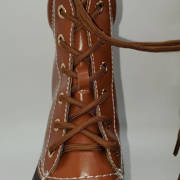 Unisex Winter Duck Boot, Youth Outdoor Lace Up Two Tone Winter Waterproof Rain - Picture 2 of 8